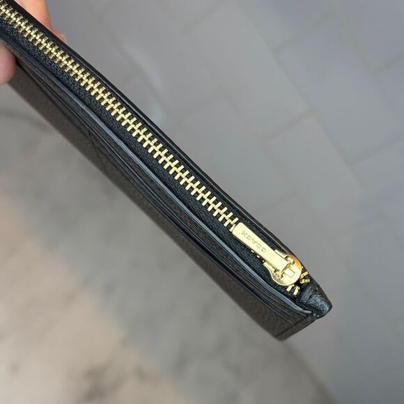 Coach Pebbled Leather Card Holder Pouch Wallet - Picture 9 of 16